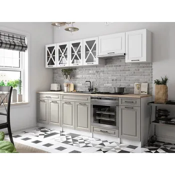 Kuchyňská linka FALCO Kuchyňská linka Gréta 260/260 bílá/kámen MAT