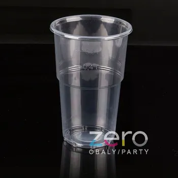 Jednorázové nádobí Pohárek (kelímek) nápojový PP 0,5 l - transp.