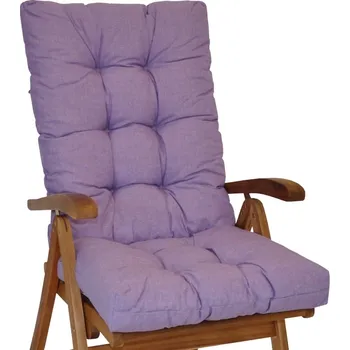 Zahrada Axin Trading s.r.o. Polstr na teakové zahradní křeslo vysoké - látka fialový melír