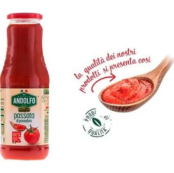 Omáčka Masseria Andolfo rajčatová passata 690 g (Passata di pomodoro - pasírovaná rajčata)