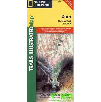 National Geographic Maps mapa Zion NP 1:38 t., voděodolná National Geographic