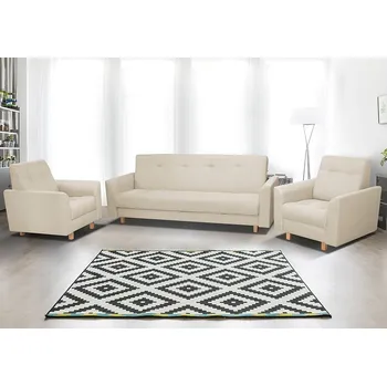 Obývací pokoj FALCO Sedací souprava Gala 3F+1+1 šedobéžová