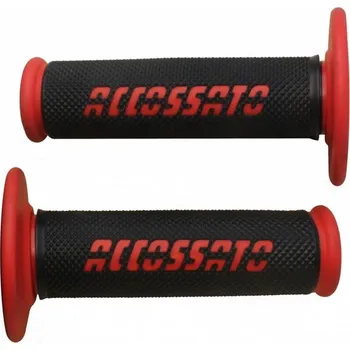 Chránič ruky pro motocykl ACCOSSATO Italy Gripy Accossato OFFROAD s logem (pár) Barva: červená
