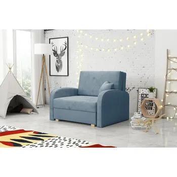Obývací stěna FALCO Rozkládací křeslo Vivian Soft I - modrá