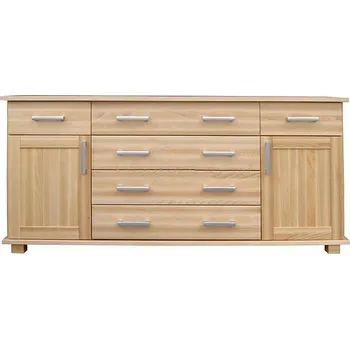 Komoda Buková komoda BORA B15 kombinovaná Barevné provedení: Bezbarvý lak