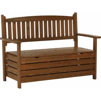Zahradní lavice Zahradní lavička DILKA 124 cm, hnědá