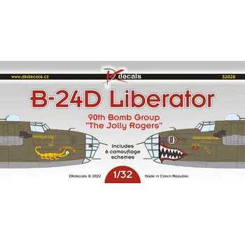Plastikový model 1/32 B-24D Liberator 'The Jolly Rogers' (6x camo)