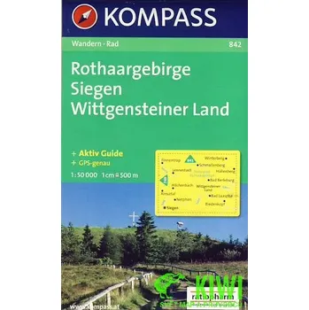 Kompass Rothaargebirge, Siegen, Wittgensteiner Land 1:50 t.
