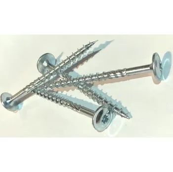 Vrut Konstrukční vrut s talířovou hlavou 6x180mm, zinek bílý