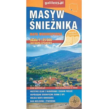 Plan mapa Masyw Sniežnika 1:25 t. voděodolná