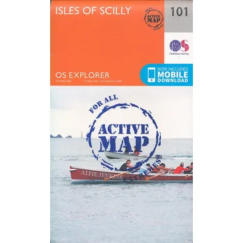 Ordnance Survay vydavatelství mapa Isles of Scilly 1:25 t. laminovaná