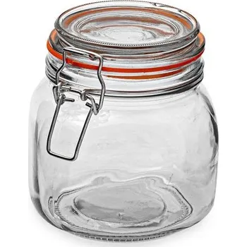 Zavařovací sklenice Dóza sklenice patentní 0,75L čtvercová KONSERV