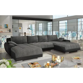 Sedací souprava Rozkládací sedací souprava BOLF U černá melír / černá