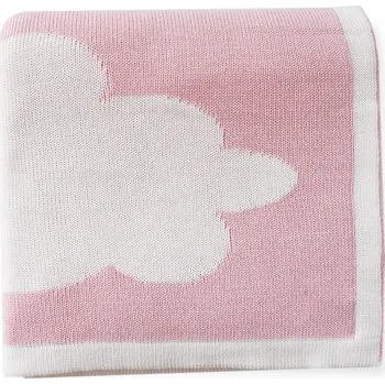 Dětská deka Lullalove Celoroční bambusová dečka Mráčky Růžové