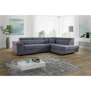 Obývací stěna FALCO Sedací souprava Lyra pravá světle šedá