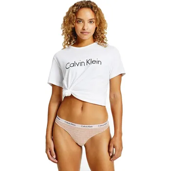 Kalhotky CALVIN KLEIN DÁMSKÁ TANGA THONG CREAM 0000D1617E WAN Velikost: XS