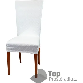 Potah na židli Univerzální elastický potah na židli Káro - Bílá