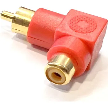 Audio kabel Cinch Spojka úhlová Červená