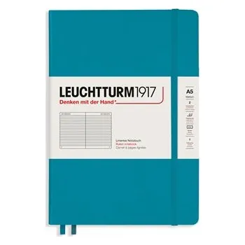 Blok Stylový zápisník Leuchtturm v pevné vazbě formátu A5 Ocean, Medium (A5), 251 p., linkovaný