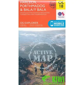 Ordnance Survay vydavatelství mapa Harlech, Porthmadog 1:25 t. laminovaná