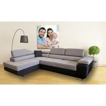 Obývací stěna FALCO Sedací souprava Dolly L šedá světlý střed