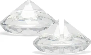 Jmenovka na stůl PartyDeco Diamantový stojánek na jmenovku 10 ks