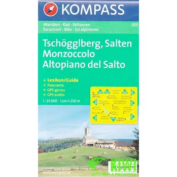 Kompass Tschogglberg/Monzoccolo-Salten/A. Salto 1:25 t., německy +