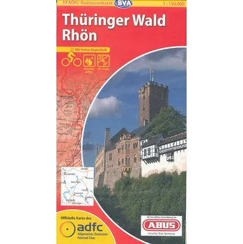 ADFC cyklomapa Thuringer Wald, Rhon 1:150 t. (č.17)