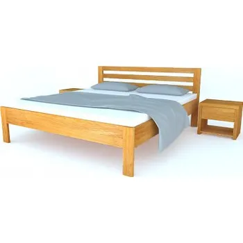 Postel Dřevěná Postel Postelia PAVLA, 140x200 cm, Dub o šíři masivu 4 cm