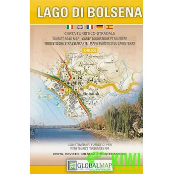 Litografa artistica Cartografica mapa Lago di Bolsena 1:40 t.