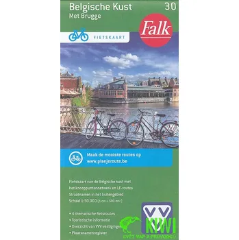 Craenen BBV distribuce cyklomapa Belgische Kust (Brugge) 1:50 t. Falk č.30