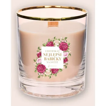 Svíčka Svíčka s věnováním babičce RŮŽE Barva: Krémová