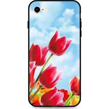 Pouzdro na mobilní telefon Kryt iPhone SE 2022 silikon Tulips (obal neboli pouzdro na iPhone SE 2022)