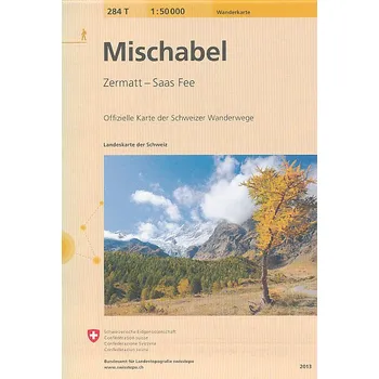 Swistopo vydavatelství mapa SAW-Mischabel, Zermatt, Sass Fee 1:50 t. se značkami