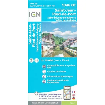 IGN mapa Saint-Jean-Pied-de-Port 1:25 t.