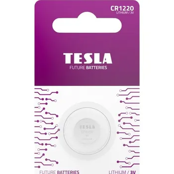 Autobaterie Baterie knoflíková CR1220 3V lithium TESLA
