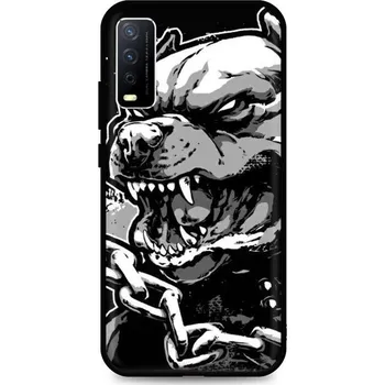 Pouzdro na mobilní telefon Kryt Vivo Y20s silikon Agressive Pitbull (obal neboli pouzdro na Vivo Y20s)