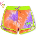 Dívčí kraťasy - KUGO TM7221, oranžová/ fialová/ signální Barva: Oranžová, Velikost: 122