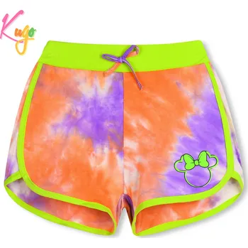 Dívčí kraťasy Dívčí kraťasy - KUGO TM7221, oranžová/ fialová/ signální Barva: Oranžová, Velikost: 122