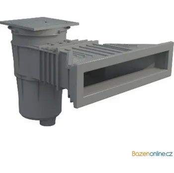 Superskimmer široký 17,5 l do fólie tmavě šedý, otvor 495x80 mm