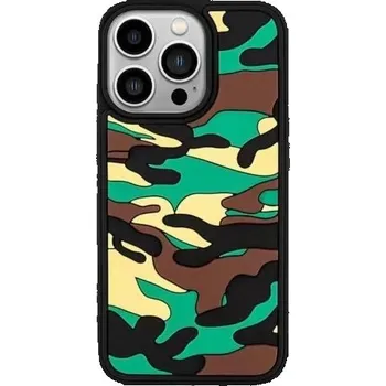 Pouzdro na mobilní telefon Ochranný kryt se vzorem maskování pro iPhone 13 Pro Max - zelený