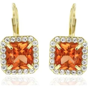 Náušnice Zlatnictví U Kostela Zlaté náušnice s oranžovým kamenem 280ož 628356474