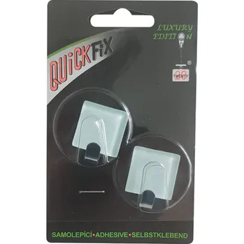 Věšák QuickFix Háček typ Luxury Edition 7/sklo F0 blistr, 2ks