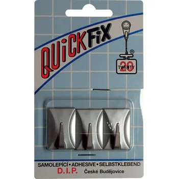 Věšák QuickFix Háček QFMETAL 4/stříbro mat blistr, 3ks