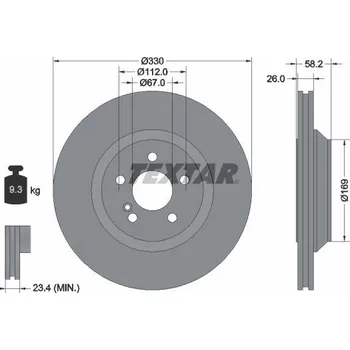 Brzdový kotouč Brzdový kotouč TEXTAR 92197903