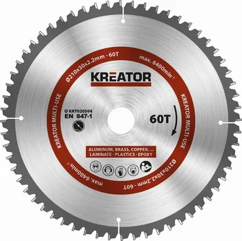 Pilový kotouč KREATOR KRT020504 210 x 30 mm 60 zubů
