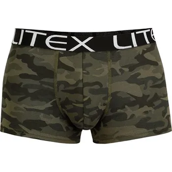 Boxerky Pánské boxerky LITEX khaki Barva: tisk, Velikost: M