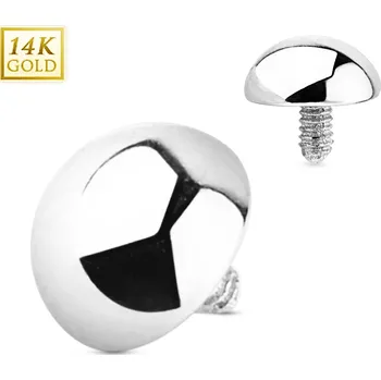 Piercing Šperky4U Zlatý piercing - dermál půlkulička 4 mm, Au 585/1000 - ZL01047-04-WG
