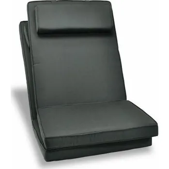 Podsedák 2 ks polstrování na židle s nízkým opěradlem, pratelný potah, antracit, 108x48 cm