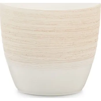 Obal na květináč Scheurich Obal keramický Vanilla pr.14cm/950 krémový škrábaný matný